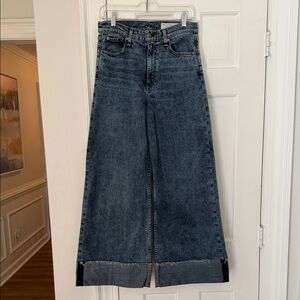 Rag & Bone Ultra Wide Leg Cuffed Jeans